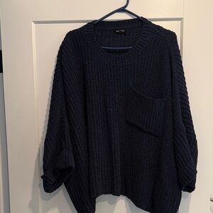 Cozy Navy Women's Crew Neck Sweater